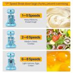 VIVOHOME 4.75 Quart Stand Mixer, 8 Speed Kitchen Electric Food Mixer, Household Stand Mixer for Baking, Cake, Bread with Beater, Dough Hook, Wire Whip and Egg Separator, Blue