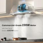 AURAKICH Range Hood 30 Inch Insert - 620CFM Built-in Kitchen Hood with TRUE-COLOR 5500K LED, Complete Exhaust Kit (Charcoal Filters + Duct Pipe), Ducted/Ductless Convertible