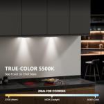 AURAKICH Range Hood 30 Inch Insert - 620CFM Built-in Kitchen Hood with TRUE-COLOR 5500K LED, Complete Exhaust Kit (Charcoal Filters + Duct Pipe), Ducted/Ductless Convertible