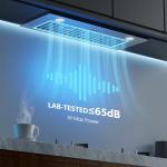 AURAKICH Range Hood 30 Inch Insert - 620CFM Built-in Kitchen Hood with TRUE-COLOR 5500K LED, Complete Exhaust Kit (Charcoal Filters + Duct Pipe), Ducted/Ductless Convertible