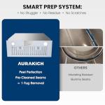 AURAKICH Range Hood 30 Inch Insert - 620CFM Built-in Kitchen Hood with TRUE-COLOR 5500K LED, Complete Exhaust Kit (Charcoal Filters + Duct Pipe), Ducted/Ductless Convertible