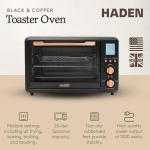 Haden Countertop 6 Slice Toaster Oven Air Fryer Combo for Kitchen, Black/Copper