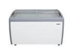 Frigidaire Commercial Chest Freezer for Ice Cream and Frozen Foods, Store Displayer, Glass Top Storage Case, 9 Cu. Ft. Bin, Rolling Caster Wheels, Adjustable Temperature, Energy Efficient Cooling
