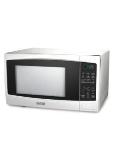 COMMERCIAL CHEF 1.1 Cu Ft Microwave with 10 Power Levels, Microwave 1000W with Push Button Door Lock, Countertop Microwave with Microwave Turntable and Digital Controls, White