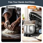 Electric Stand Mixer with 5.3 Quart，Cake Mixer with Stainless Steel Bowl and Stand, Kitchen Mixer Tilt-Head Design – Includes Dough Hook, Whisk & Beater-Great for Baking Bread, Cakes, Cookies