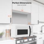 ThermoMate 30" White Over the Range Microwave with 1.9 Cu. Ft. Capacity, Over the Stove with One Touch, 1000 Cooking Watts, 400 CFM and Sensor Cooking, 11 Power Levels, LED Lighting