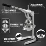 Manual Juicer, Sopito Effortless Citrus Press for Women & Seniors Use, Heavy Duty Juicer Hand Stainless Steel Squeezer for Orange Lemon Grapefruit, Easy to Clean