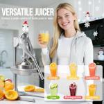 Manual Juicer, Sopito Effortless Citrus Press for Women & Seniors Use, Heavy Duty Juicer Hand Stainless Steel Squeezer for Orange Lemon Grapefruit, Easy to Clean