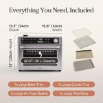 Our Place Large Wonder Oven Pro | 8-in-1 Digital Countertop Oven with Large 32Qt quarts | Non-toxic, Fast Quartz Heating | Air Fry, Toast, Roast, Bake, Broil, Reheat & Dehydrate | Stainless Steel