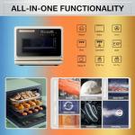 ROBAM R-Box Pro Countertop Combi Steam Oven White, Air Fryer Toaster Oven with EXP, 1.2 cu. ft. XL Capacity, 1800W Steam Fry Technology, 86-446°F Precision, 32 Presets, Easy-to-Clean Enamel Interior