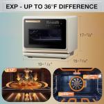 ROBAM R-Box Pro Countertop Combi Steam Oven White, Air Fryer Toaster Oven with EXP, 1.2 cu. ft. XL Capacity, 1800W Steam Fry Technology, 86-446°F Precision, 32 Presets, Easy-to-Clean Enamel Interior