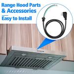 Dreyoo HCK44 Range Hood Power Cord Kit, Convert Your Range Hood to Plug in, Hardwire to Plug in Conversion Kit Replacement, Compatible with Broan, Nutone and Other Range Hood