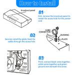 Dreyoo HCK44 Range Hood Power Cord Kit, Convert Your Range Hood to Plug in, Hardwire to Plug in Conversion Kit Replacement, Compatible with Broan, Nutone and Other Range Hood