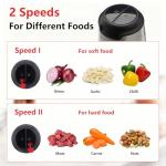 Liebe&Lecker Food Processor, Meat Grinder with 2 Bowls 8 Cup and 8 Cup, Food Chopper Electric Vegetable Chopper with 4 Large Sharp Blades for Fruits, Meat, Vegetables, Baby Food, Nuts, 2 Speed.
