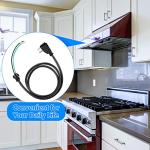 Dreyoo HCK44 Range Hood Power Cord Kit, Convert Your Range Hood to Plug in, Hardwire to Plug in Conversion Kit Replacement, Compatible with Broan, Nutone and Other Range Hood