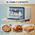 ROBAM R-Box Pro Countertop Combi Steam Oven White, Air Fryer Toaster Oven with EXP, 1.2 cu. ft. XL Capacity, 1800W Steam Fry Technology, 86-446°F Precision, 32 Presets, Easy-to-Clean Enamel Interior