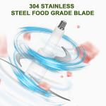 Liebe&Lecker Food Processor, Meat Grinder with 2 Bowls 8 Cup and 8 Cup, Food Chopper Electric Vegetable Chopper with 4 Large Sharp Blades for Fruits, Meat, Vegetables, Baby Food, Nuts, 2 Speed.