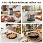 Liebe&Lecker Food Processor, Meat Grinder with 2 Bowls 8 Cup and 8 Cup, Food Chopper Electric Vegetable Chopper with 4 Large Sharp Blades for Fruits, Meat, Vegetables, Baby Food, Nuts, 2 Speed.