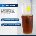 Sharp SJF2955KS 28.9 cu. ft., 3-door French Door Refrigerator, Ice/Water Dispenser, Advanced Cooling Plus System, Chill-Boost & Freezer-Boost, Automatic Dual Ice Maker Garage Ready, Stainless Steel