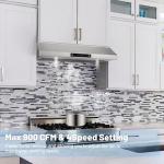 EVERKITCH Range Hood 30 Inch Under Cabinet with 600CFM, Gesture Sensing & Touch Control Kitchen Vent Hood of Ductless/Ducted Vent with Stainless Steel Filters