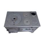 Black Cast Iron Oven, Durable Cast Iron Fireplace, Baking Cooker Oven for Warming, Made in Turkiye, Brick Lined Fireplace (Black with Glass)