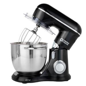 Kitchen in the box Stand Mixer, 6.5QT Electric Food Mixer, 10 Speeds 3-IN-1 Kitchen Mixer for Daily Use with Egg Whisk,Dough Hook,Flat Beater (Black)