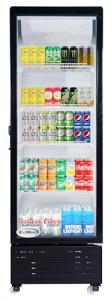KoolMore 23 in. One Glass Door Commercial Display Merchandiser Refrigerator Cooler in Black, ETL Listed, 10 cu. ft. (KM-MDR-1GD-10C)
