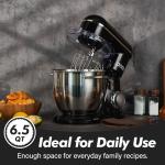 Kitchen in the box Stand Mixer, 6.5QT Electric Food Mixer, 10 Speeds 3-IN-1 Kitchen Mixer for Daily Use with Egg Whisk,Dough Hook,Flat Beater (Black)