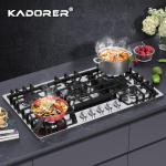 36 inch Gas Cooktop, Bulit-in Gas Stove Top with 5 Burner, NG/LPG Convertible Cooktops, 5 Burner Propane Cooktop with Thermocouple Protection, Stainless Steel