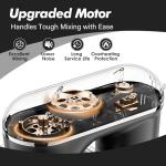 Kitchen in the box Stand Mixer, 6.5QT Electric Food Mixer, 10 Speeds 3-IN-1 Kitchen Mixer for Daily Use with Egg Whisk,Dough Hook,Flat Beater (Black)