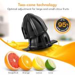 LEBENLANG Orange Juicer Electric - 2 cones & BPA-free I High juice yield & Large Volume I 24oz Lemon Juicer Squeezer I Electric Citrus Juicer Orange Juice Press Juicers Exprimidor De Naranjas Limones