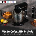 Kitchen in the box Stand Mixer, 6.5QT Electric Food Mixer, 10 Speeds 3-IN-1 Kitchen Mixer for Daily Use with Egg Whisk,Dough Hook,Flat Beater (Black)