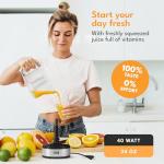 LEBENLANG Orange Juicer Electric - 2 cones & BPA-free I High juice yield & Large Volume I 24oz Lemon Juicer Squeezer I Electric Citrus Juicer Orange Juice Press Juicers Exprimidor De Naranjas Limones