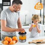 LEBENLANG Orange Juicer Electric - 2 cones & BPA-free I High juice yield & Large Volume I 24oz Lemon Juicer Squeezer I Electric Citrus Juicer Orange Juice Press Juicers Exprimidor De Naranjas Limones