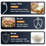 Honinst Stand Mixer, 6.5QT 10-Speed Tilt-Head Electric Stand Mixer, 3-In-1 Kitchen Mixer with Bowl, Dough Hook, Whisk and Beater, Food Mixer for Baking, Cake and Most Home Cooks, Purple