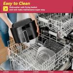 Air Fryer 14-in-1 with Viewing Window, 6Qt Large Capacity, 392℉ Max Crisp, Airfryer No Filping Dual Heating, Bake, Roast, Dehydrate, Reheat, 1700W Fast Even Easy Meals, Nonstick Dishwasher Safe Basket