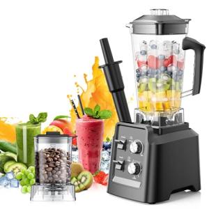 Blender, 68Oz. Countertop Blenders with 20Oz. Grinder, 28000 RPM Kitchen Blender for Smoothies, Ice Crushing, Frozen Fruits, Self-Cleaning, Speed Adjustable