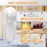 WEPSEN 5-Speed Electric Hand Mixer, 4 Large Mixing Bowls Set, Handheld Mixers with Whisks Beater, Stainless Steel Metal Nesting Bowl Measuring Cups Spoons Kitchen Cake Blender for Baking Supplies