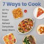 Chefman Air Fryer 9 Qt | TurboFry 7-in-1 High-Powered 450°F Cooking for Crispier and Even Results | XL Basket with Viewing Window | Air Fry, Bake, Broil, Reheat, Dehydrate, Defrost, Keep Warm