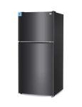 BLACK+DECKER 20.1 Cu. Ft. Top Mount Refrigerator with Ice Maker, 2-Door Refrigerator with Top Freezer, Freezer with Icemaker and Adjustable Temperature Control, ENERGY STAR, BR2010JIMB, Black