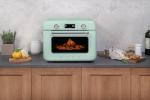 SMEG COF01Countertop Combi Oven - Multi-Function Grill, Air Fry, Steam, Bake, Convection, Defrost, and Warm, 10 Cooking Functions - Made In Italy (Pastel Green)