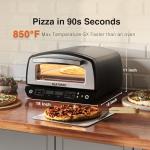 Blatomic Indoor Pizza Oven - Makes 13 Inch Pizzas in Minutes, Heats up to 850°F - Electric Pizza Maker Countertop with 6 Touchscreen Presets, Pizza stone & Peel, Baking Tray & Mesh Included