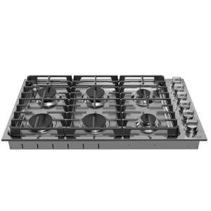 Empava 36 Inch Gas Cooktop with 6 Sealed SABAF Burners, Stainless Steel Built-in Stove Top, LPG/NG Convertible, Auto Electric Pulse Ignition, Flame Failure Protection