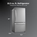 Kenmore 31" Bottom Freezer Refrigerator - Ice Maker, Adjustable Shelving, Crispers Drawers, LED Lighting, ENERGY STAR Certified, 22.3 cu. ft. Capacity, Fingerprint Resistant Stainless Steel