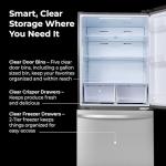 Kenmore 31" Bottom Freezer Refrigerator - Ice Maker, Adjustable Shelving, Crispers Drawers, LED Lighting, ENERGY STAR Certified, 22.3 cu. ft. Capacity, Fingerprint Resistant Stainless Steel