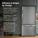 Kenmore 31" Bottom Freezer Refrigerator - Ice Maker, Adjustable Shelving, Crispers Drawers, LED Lighting, ENERGY STAR Certified, 22.3 cu. ft. Capacity, Fingerprint Resistant Stainless Steel