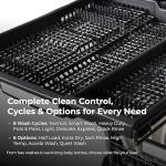 Kenmore 24" Built-In Stainless Steel Tub Dishwasher with EasyFlex 3rd Rack, SmartWash, UltraWash Plus, TurboDry, MoreSpace Plus Adjustable Rack, Energy Star Certified, Black