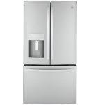 GE GYE22GYNFS 36" French Door Counter Depth Refrigerator with 22.1 cu. ft. Total Capacity Space Saving Ice Maker Showcase LED Lighting in Stainless Steel