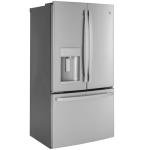 GE GYE22GYNFS 36" French Door Counter Depth Refrigerator with 22.1 cu. ft. Total Capacity Space Saving Ice Maker Showcase LED Lighting in Stainless Steel