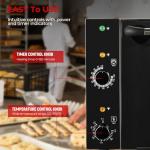 FOHERE Commercial Convection Oven - 50 Qt Large Capacity Electric Oven for Restaurant/Cafe/Food Industry, Black